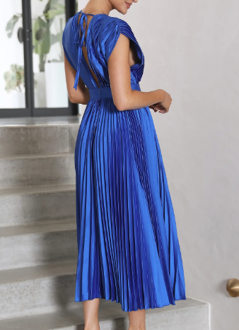 Levoire | Robes pour femmes robe longue solide à manches courtes