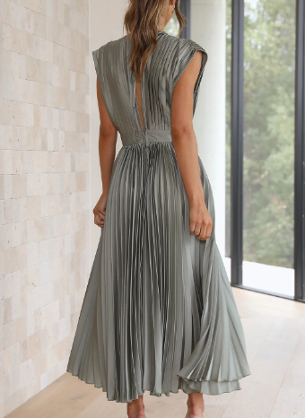 Levoire | Robes pour femmes robe longue solide à manches courtes