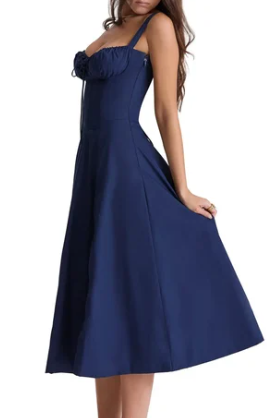 Levoire | Robe bustier florale à taille moyenne