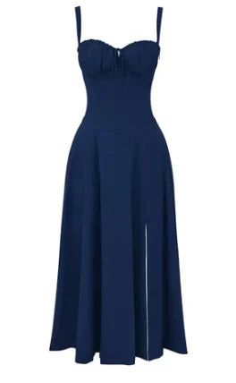 Levoire | Robe Bustier Avec Taille Moyenne Bleu marine
