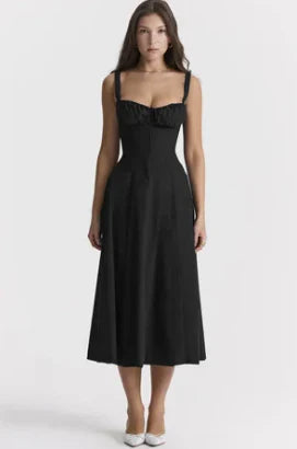 Levoire | Robe Bustier Avec Taille Moyenne Noir