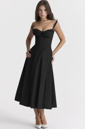 Levoire | Robe bustier florale à taille moyenne