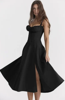 Levoire | Robe bustier florale à taille moyenne