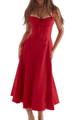 Levoire | Robe bustier florale à taille moyenne