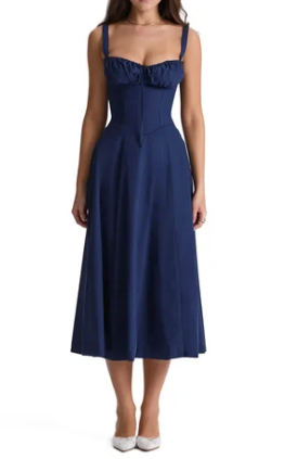 Levoire | Robe bustier florale à taille moyenne