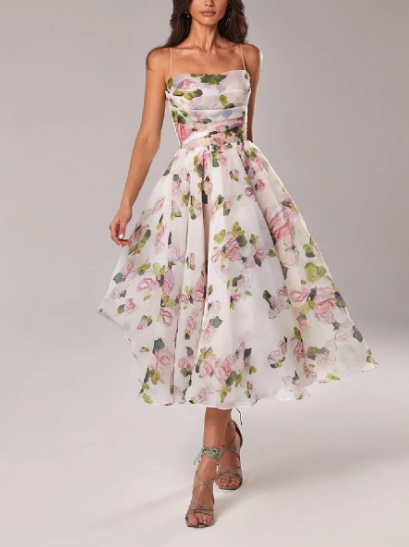 Levoire | Robe élégante à imprimé floral Apricot