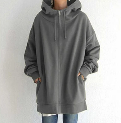 Levoire-Hoodie avec fermeture éclair pour automne/hiver