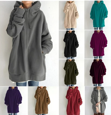 Levoire-Hoodie avec fermeture éclair pour automne/hiver