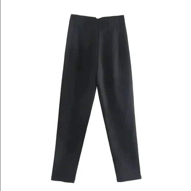 Levoire | Taille - Pantalon Formel Décontracté Noir