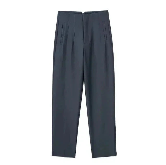 Levoire | Taille - Pantalon Formel Décontracté Gris foncé