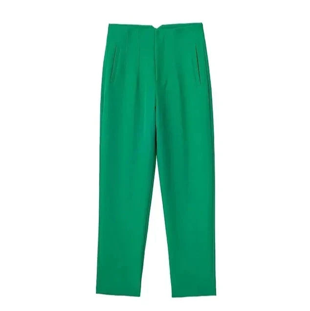 Levoire | Taille - Pantalon Formel Décontracté Vert