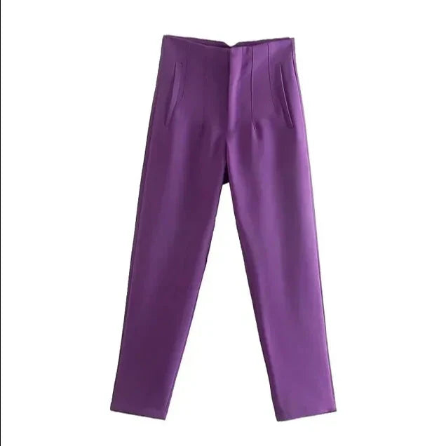 Levoire | Taille - Pantalon Formel Décontracté Lilas