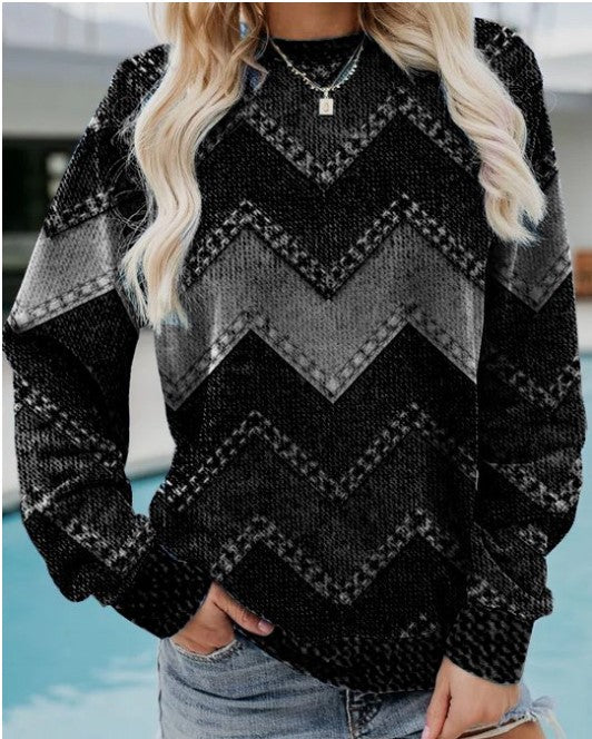Levoire | Sweatshirt En Cachemire Géométrique Noir