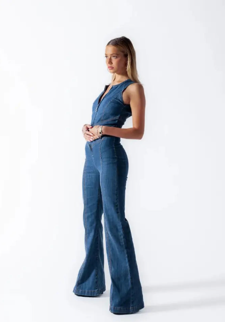 Levoire | Combinaison En Denim Sans Bretelles Viininvalinta Style Y2K Pour Femmes Denim Bleu