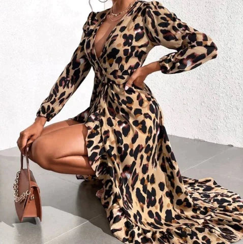 Levoire | Robe imprimée à décolleté en V