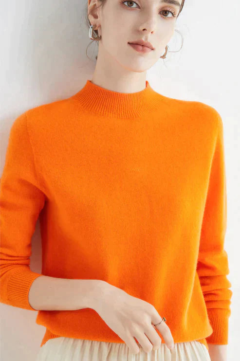 Levoire | Pull Col Roulé En Cachemire Orange