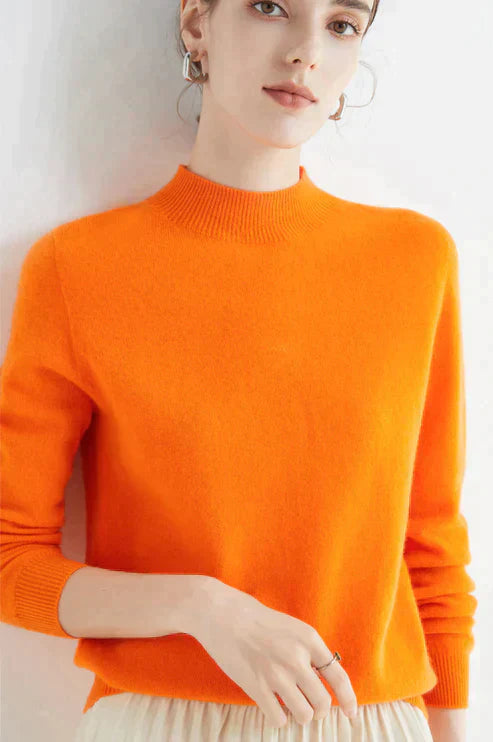 Levoire | Pull À Col Roulé En Cachemire Élégant Pour Femmes Orange