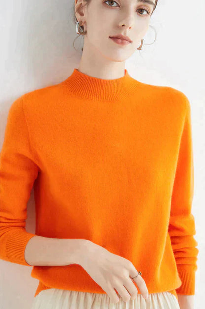 Levoire | Pull À Col Roulé En Cachemire Élégant Pour Femmes Orange