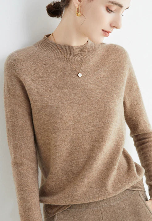 Levoire | Pull Col Roulé En Cachemire Braun
