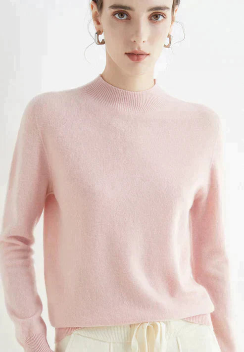 Levoire | Pull À Col Roulé En Cachemire Élégant Pour Femmes Rosa