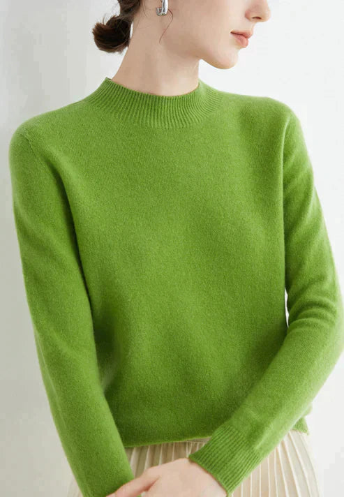 Levoire | Col Haut Doux Et Chaud Ajusté Vert