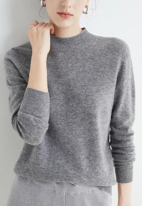 Levoire | Pull À Col Roulé En Cachemire Élégant Pour Femmes Gris