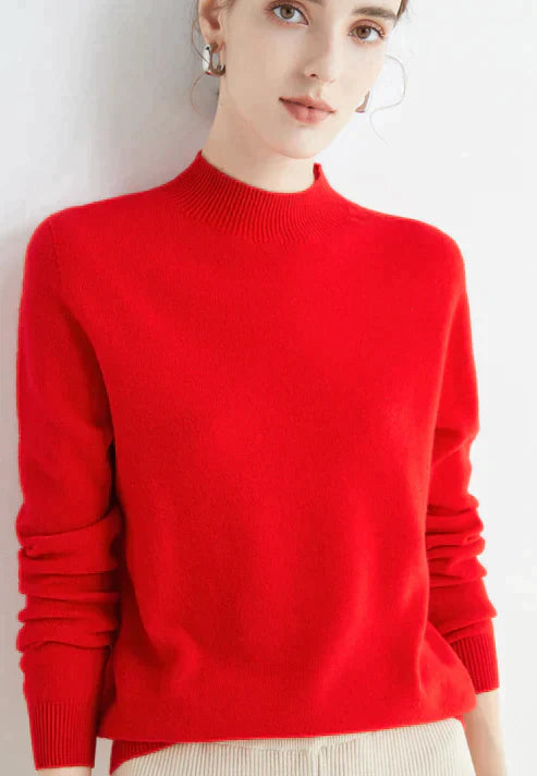 Levoire | Pull Col Roulé En Cachemire Rot