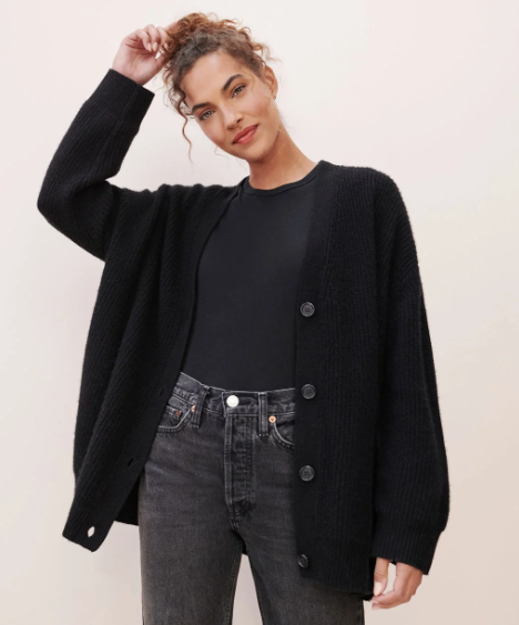 Levoire | Gilet Tricoté Uni Noir