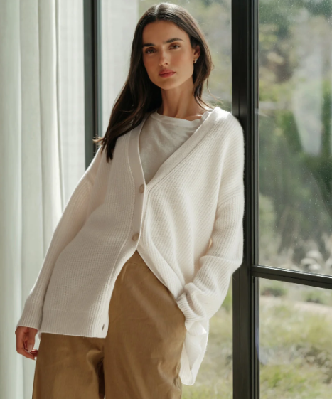 Levoire | Gilet Tricoté Uni Blanc
