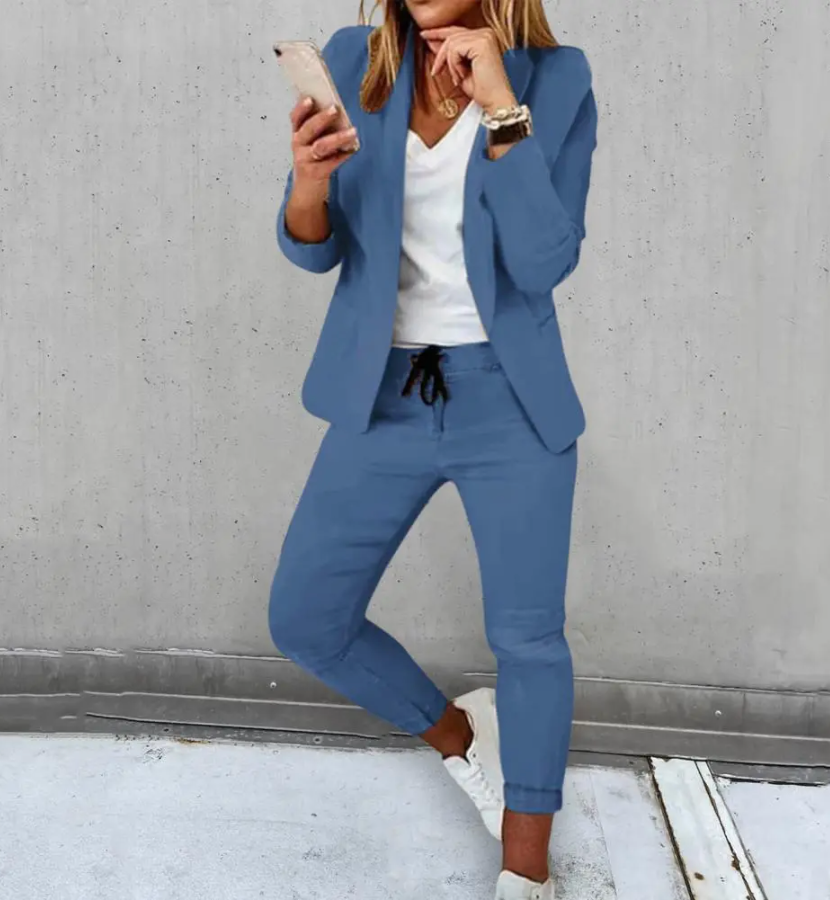 Levoire | Ensemble De Blazer Élégant Bleu