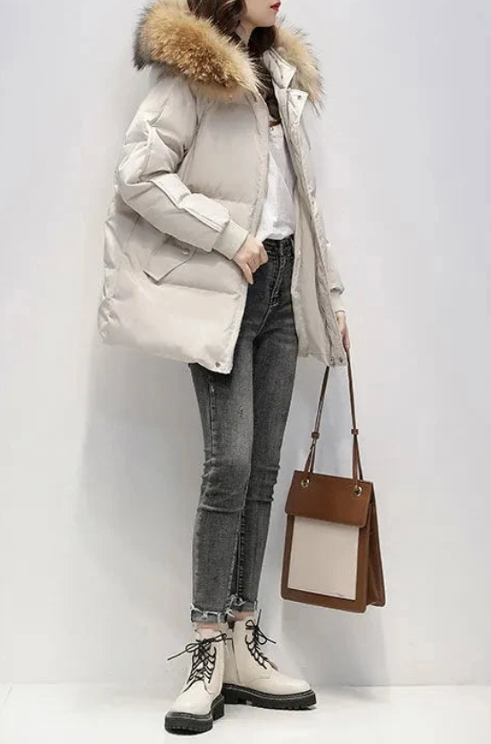 Levoire | Manteau d'hiver chaud avec fausse fourrure