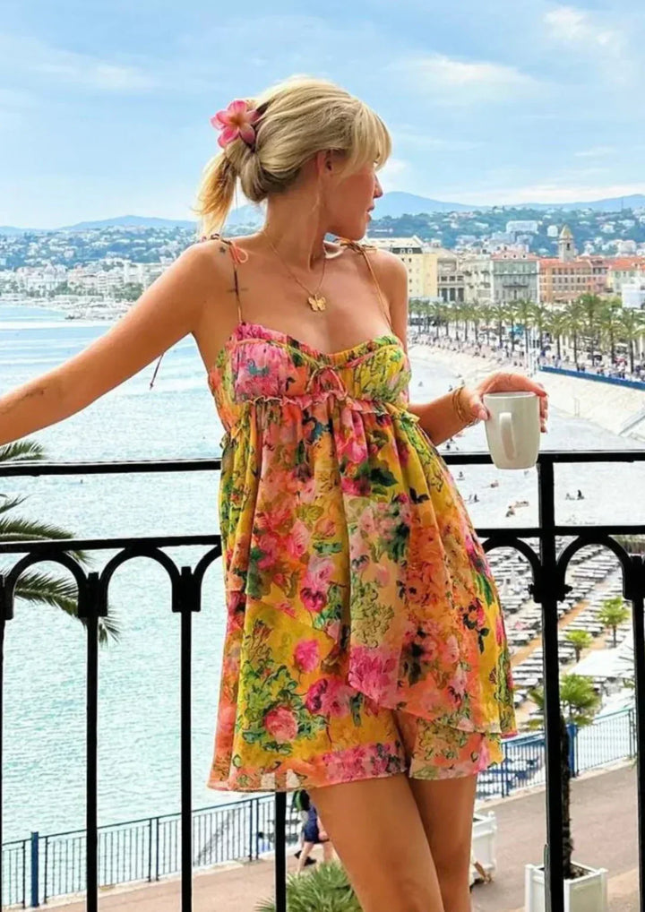 Levoire | Robe Fleurie Pour Femme - Jaune