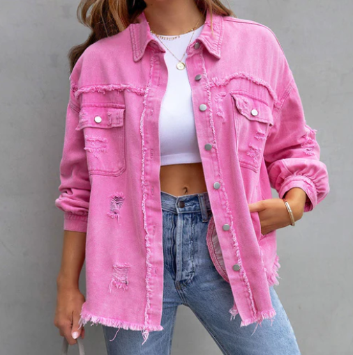 Levoire | Veste En Jean Élégante Pour Femmes Rosa
