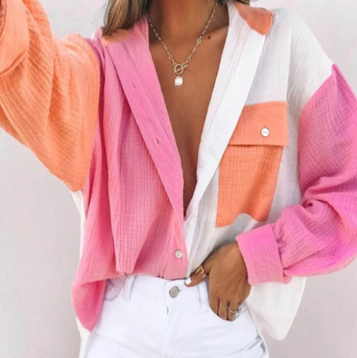 Levoire | Chemisier D'Été Élégant Pour Femmes Rosa-orange