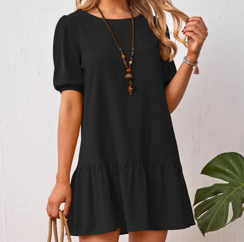 Levoire | Robe D'Été Décontractée Et Confortable Noir