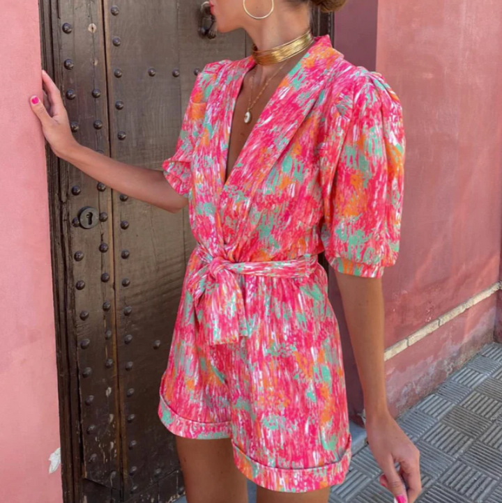 Levoire | Combinaison Colorée Élégante Pour Femmes Rosa Orange