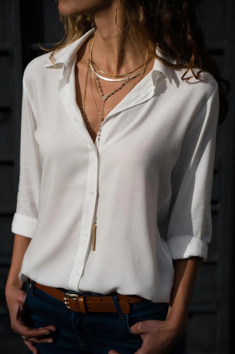 Levoire | Chemisier Élégant Pour Femmes Blanc