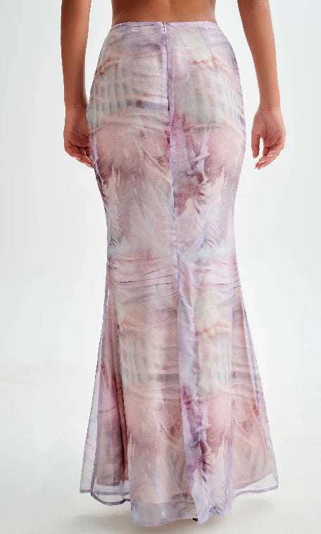 Levoire | Jupe Maxi À Volants Avec Motif De Coquillage