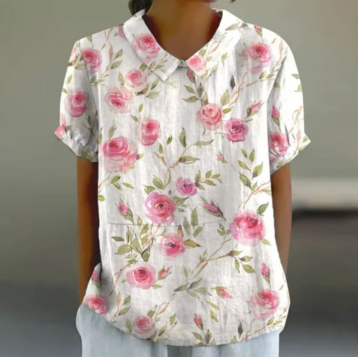 Levoire | Blouse Élégante Avec Motif Floral Pour Femmes Rosa