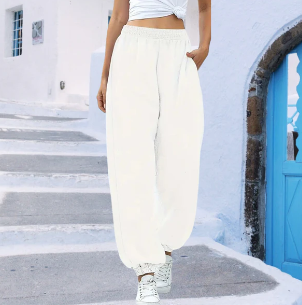 Levoire | Pantalons De Jogging Confortables Pour Femmes Blanc