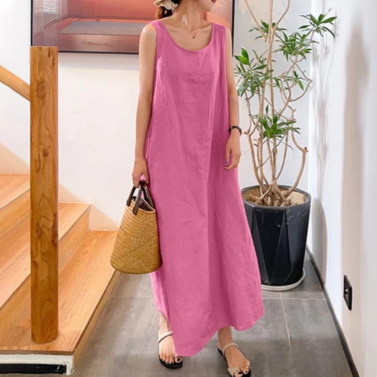 Levoire | Robe Sans Manches Élégante Rosa