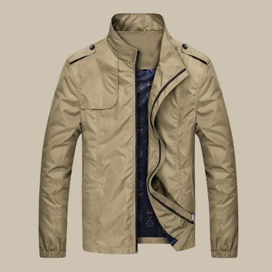 Levoire | Veste À Col Montant Imperméable À Manches Longues Khaki
