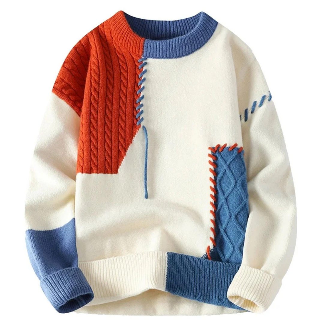 Levoire | Pull À Col Rond Avec Une Coupe Confortable Orange