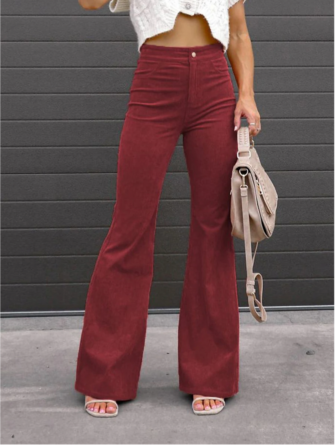 Levoire | Pantalon En Velours Côtelé Pour Femmes Rot