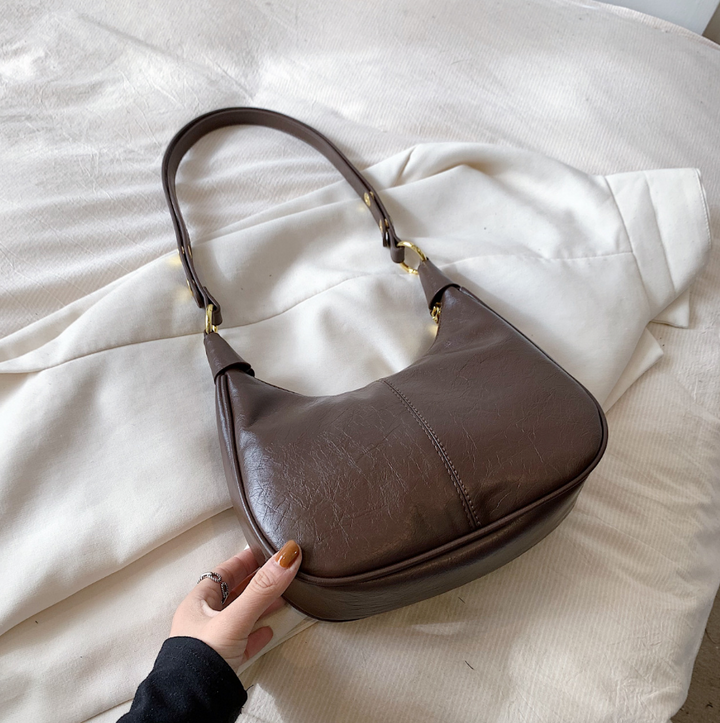 Levoire | Sac En Cuir Simple Marron foncé Une taille