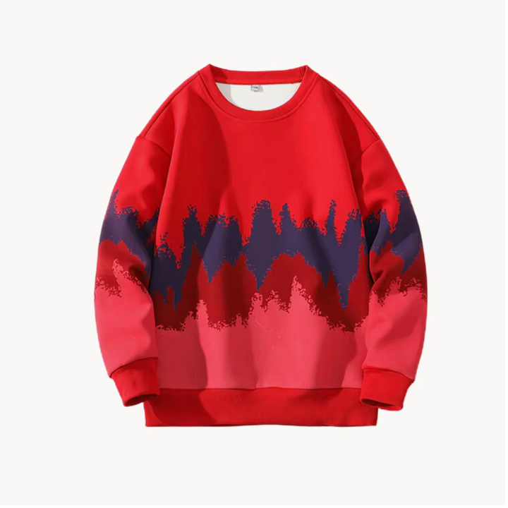Levoire | Décontracté À Manches Longues Col Rond Pull Amovible Rot