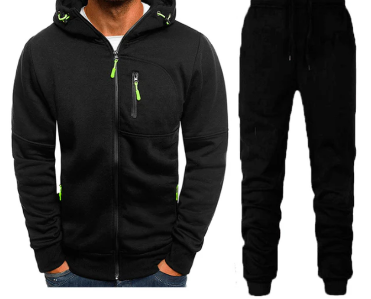 Levoire | Vêtements De Loisirs 2 Pièces Ensemble D'Entraînement Pour Hommes Noir