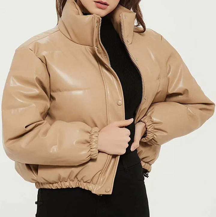 Levoire | Veste Bomber Courte Avec Fermeture Éclair Et Bords Côtelés
