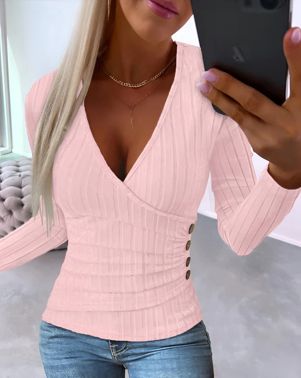 Levoire | Top Chic V Décolleté Rosa