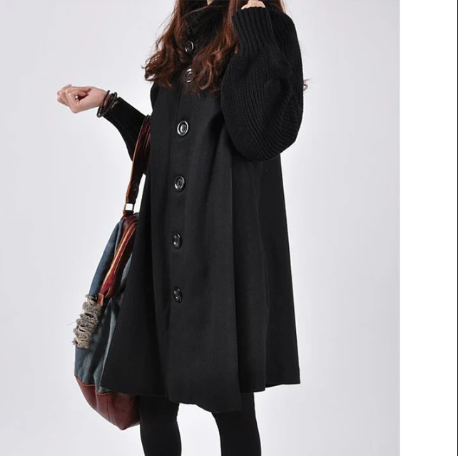 Levoire | Avec Fermeture À Bouton Et Pull Col Roulé Noir